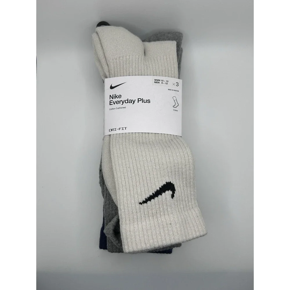 Nike Men's Everyday Plus 3-pack Dri-FIT Cushion Crew Training Socks SX6888-965